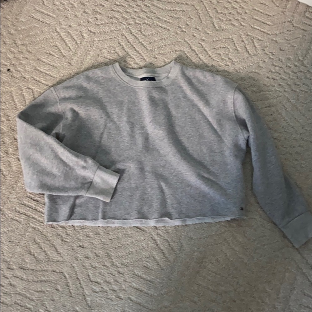 Cropped oversized sweatshirt
